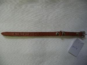 Obojek kožený 16,5cm*1cm hnědá