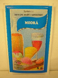 Barva potravin  prášková - modrá