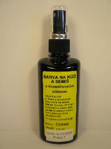 Barva na kuži a semiš černá 110 ml