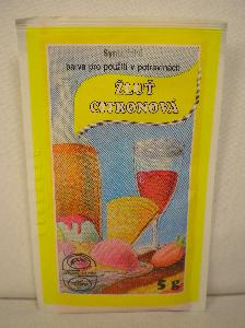 Barva potravin  prášková - citronová