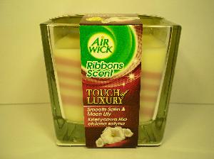 Airwick svíčka Ribbons Scent vůně satén a měs.svit 180 g