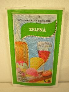 Barva potravin  prášková - zelená